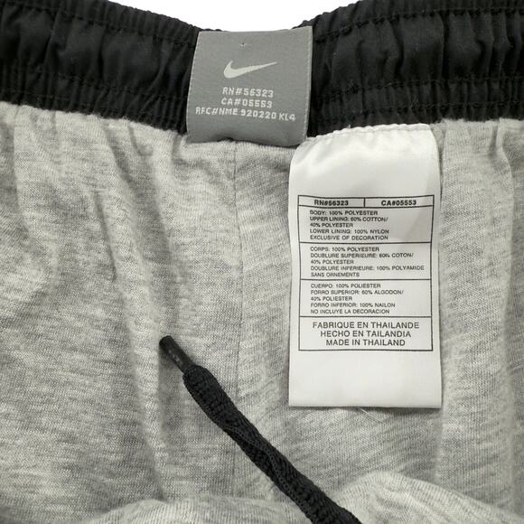 Nike Black Track Pants Men’s XL 33x32 Elastic Waist Zip Hem - Picture 3 of 4